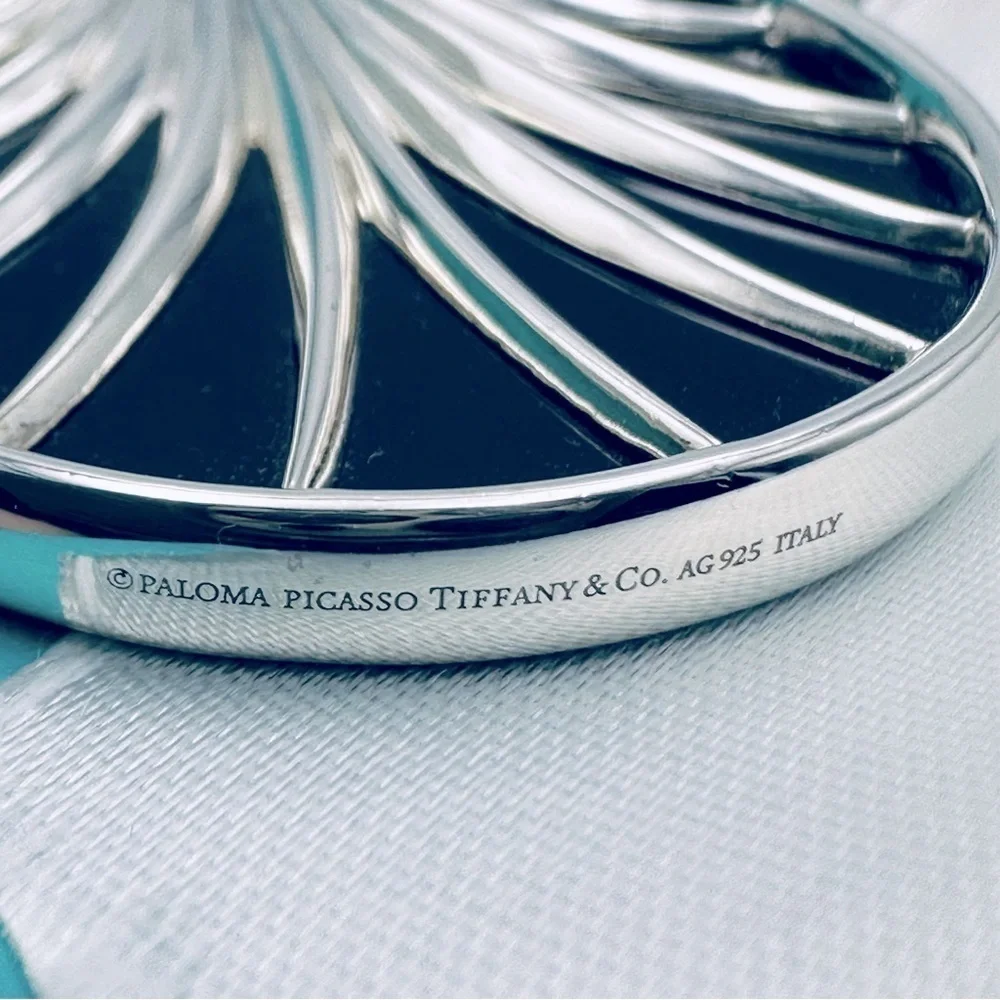 Tiffany & Co. 30” Onyx Villa Paloma Pendant Necklace with Packaging